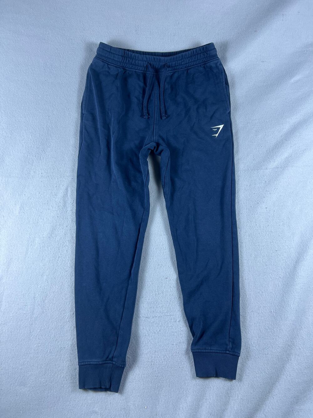 Gymshark Sweatpants Mens S Blue Tapered Leg Slim Fleece Jogger Athleisure Sports